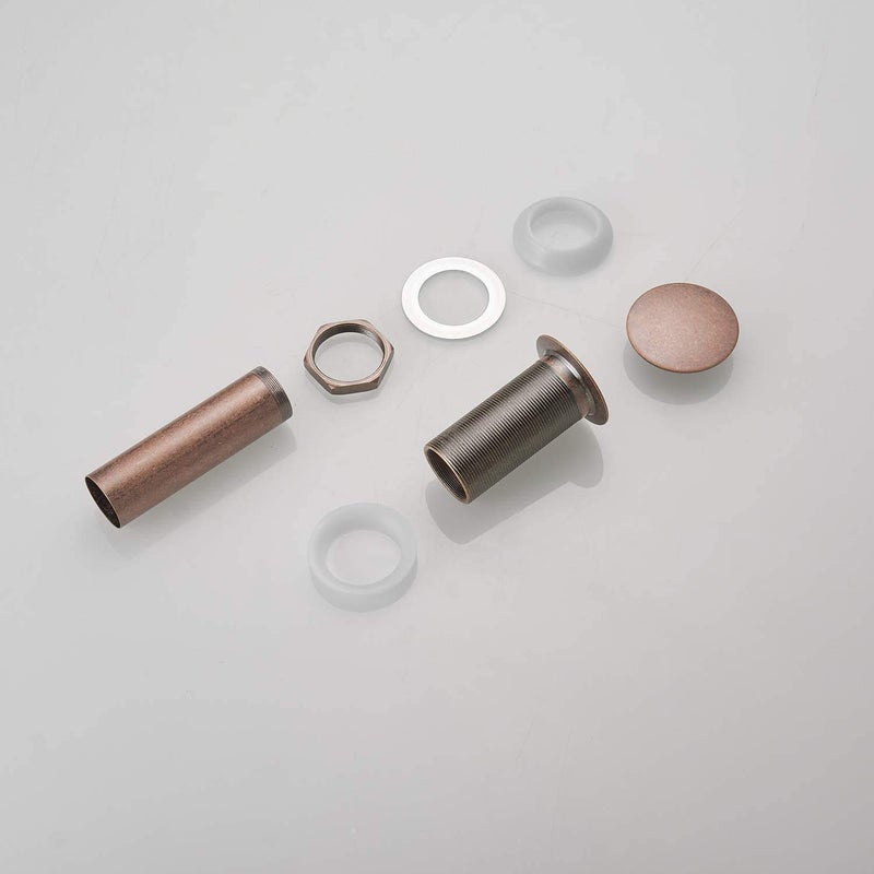 Homevacious 1 5/8" Bathroom Faucet Vessel Vanity Sink Pop Up Drain Assembly Stopper Without Overflow Copper Push & Seal - Image 4